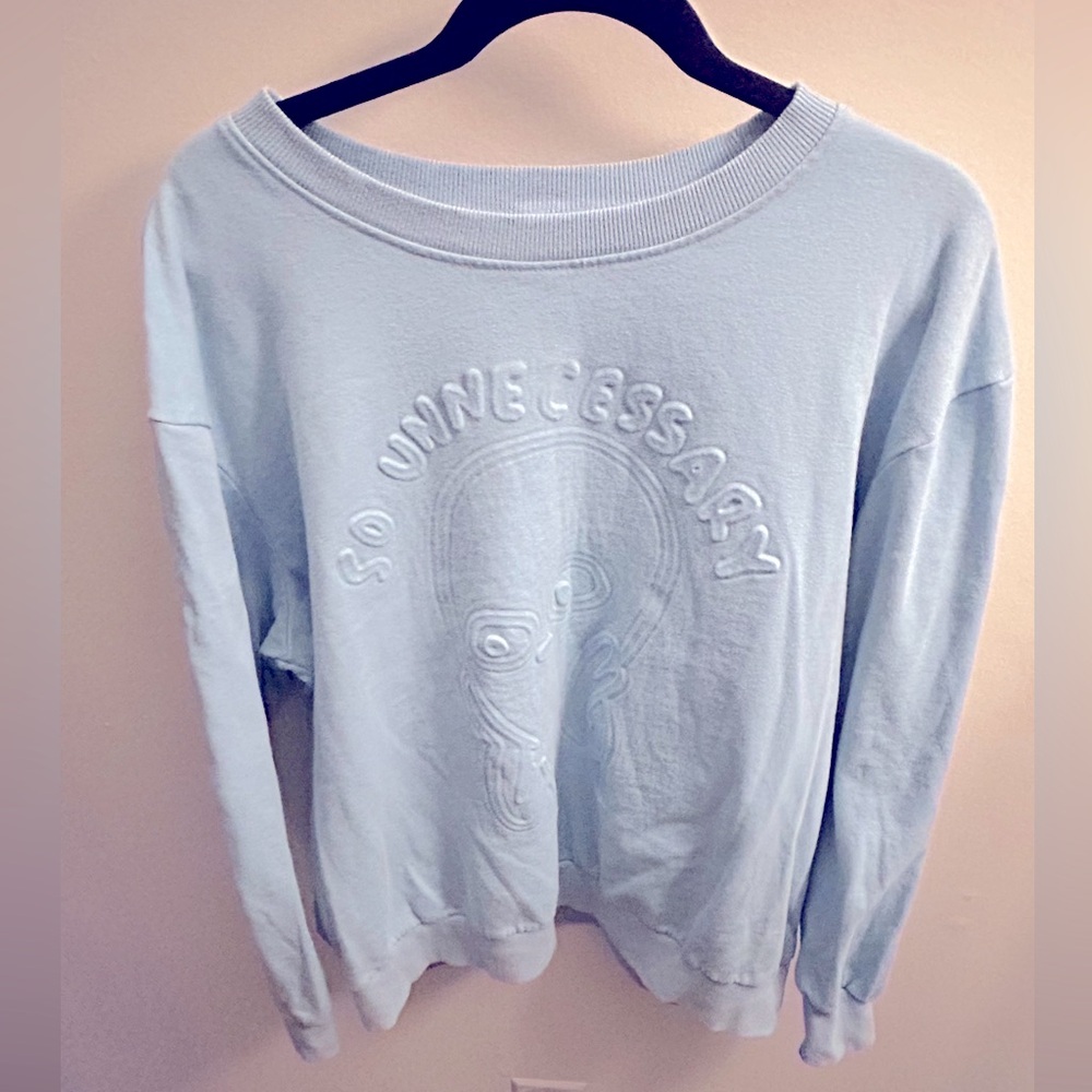 XL Strange Planet light blue sweatshirt